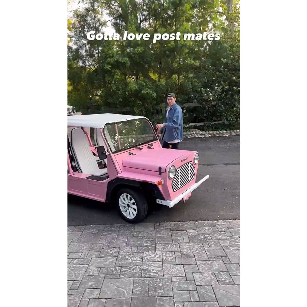 Pete Davidson Drives Kim Kardashian’s Pink Car to Hang Out With Scott Disick 2