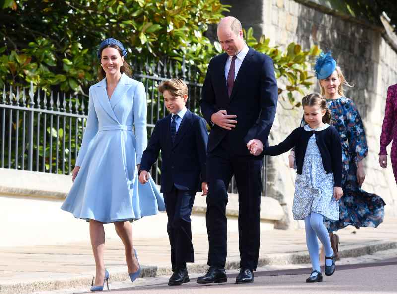 Prince William and Duchess Kate Bring Prince George and Princess Charlotte to Royal Family's Easter Service
