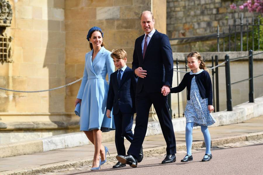 Prince William and Duchess Kate Bring Prince George and Princess Charlotte to Royal Family's Easter Service