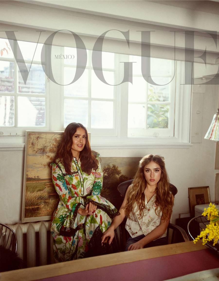 Seeing Double! Salma Hayek and Daughter Valentina, 14, Twin on the Cover of ‘Vogue Mexico’