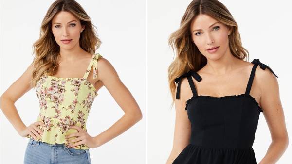 Sofia Jeans by Sofia Vergara Women's Stretch Bustier Peplum Top