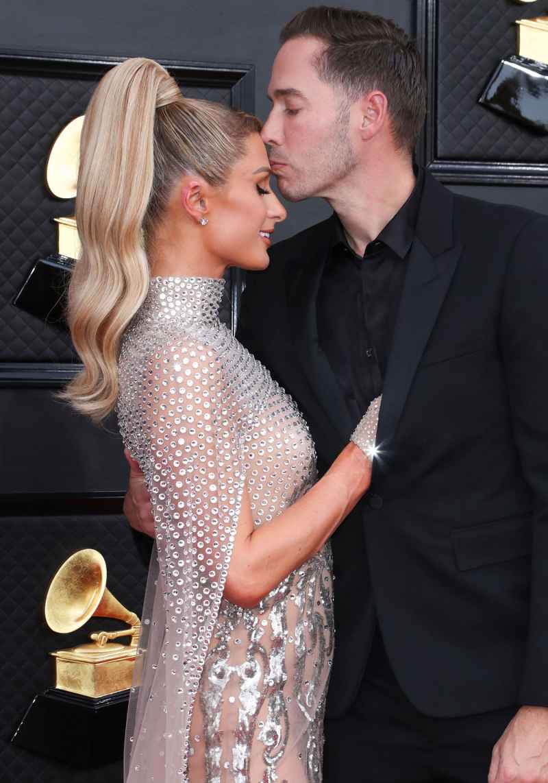 Sparkling style!  See Paris Hilton and Husband Carter Reum at the Grammys 2022