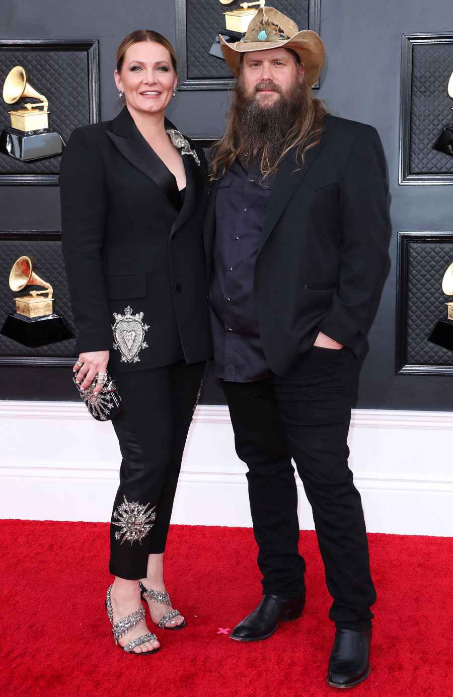 Stapletons in Style! See Chris and Morgane's Grammys Date Night