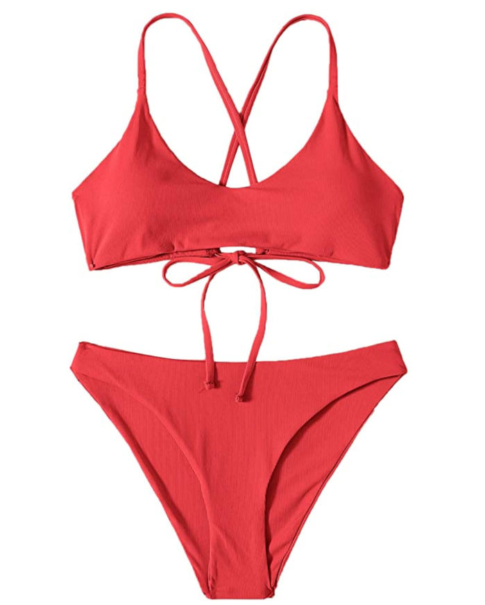 SweatyRocks Women's Ribbed Bikini