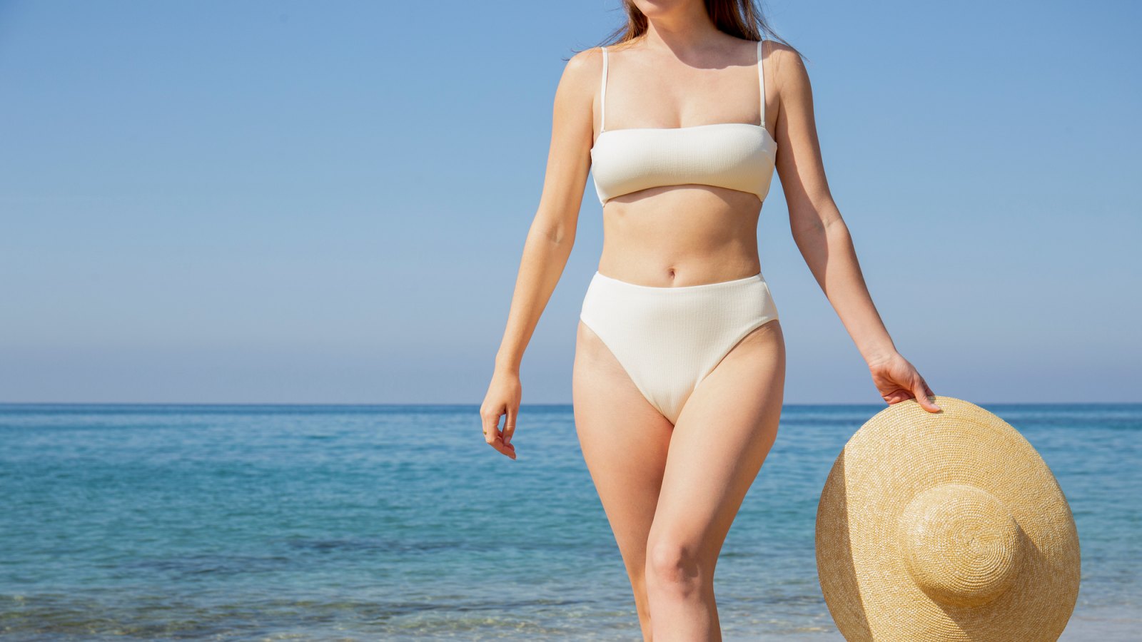Swimsuits-Fot-Apple-Shape-Body-Types-Stock-Photo