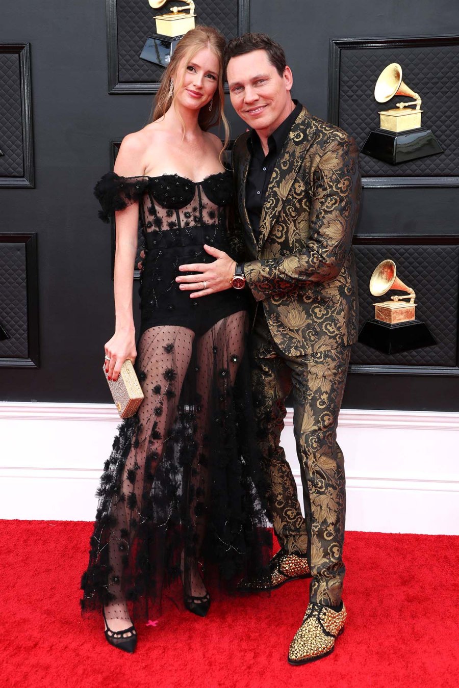 Tiestos Pregnant Wife Annika Backes Debuts Her Bump Grammys
