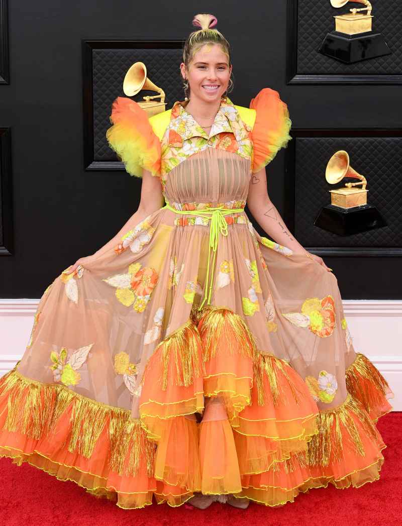 Victoria Evigan Red Carpet Arrival Grammys 2022