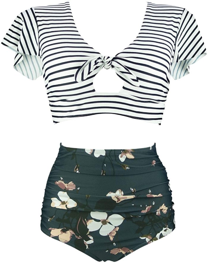 The Best High-Waisted Swimsuits With Mega-Flattering Fits 12 best-high-waisted-swimsuits-short-sleeve-cocoship