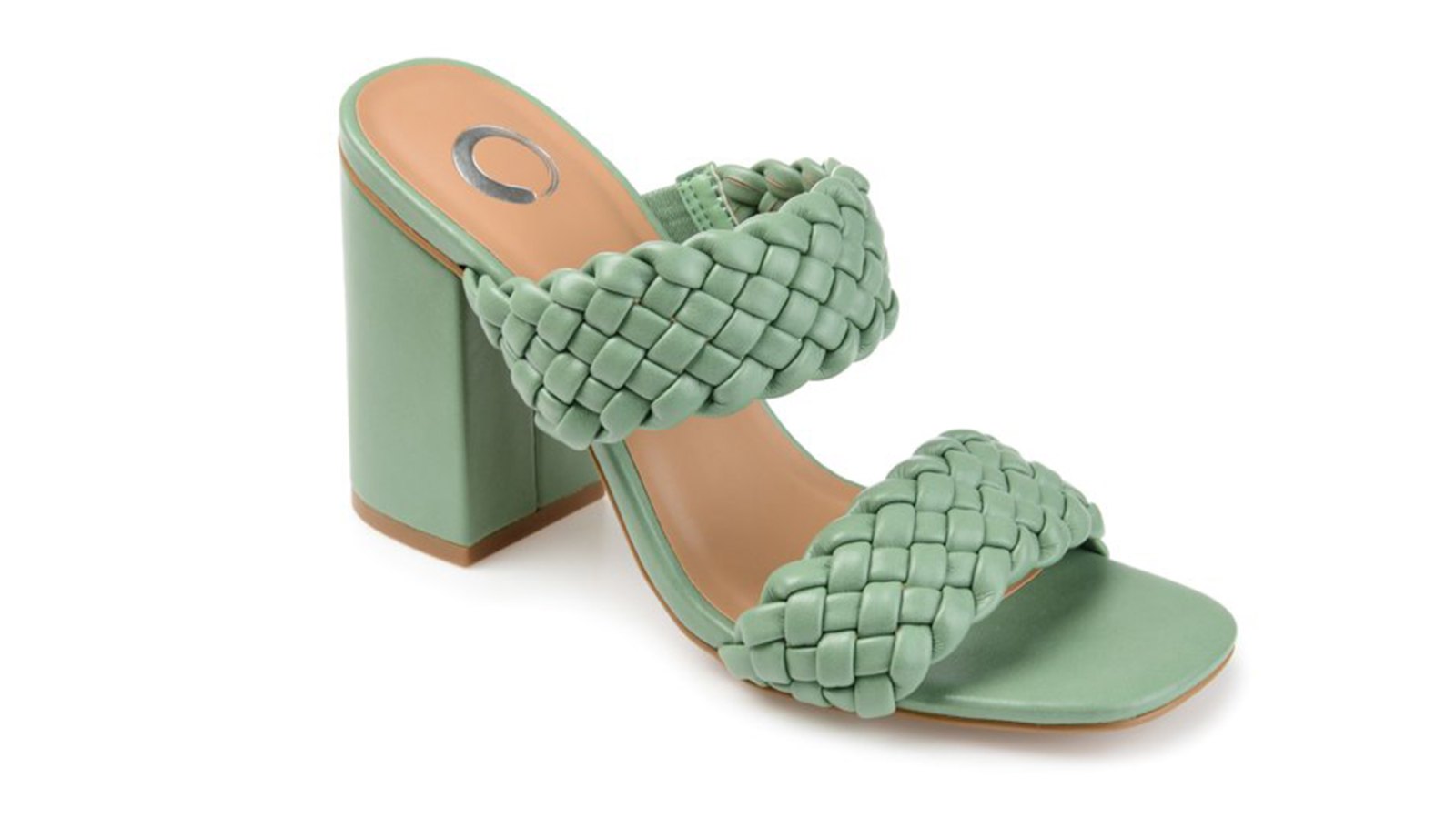 green braided heel