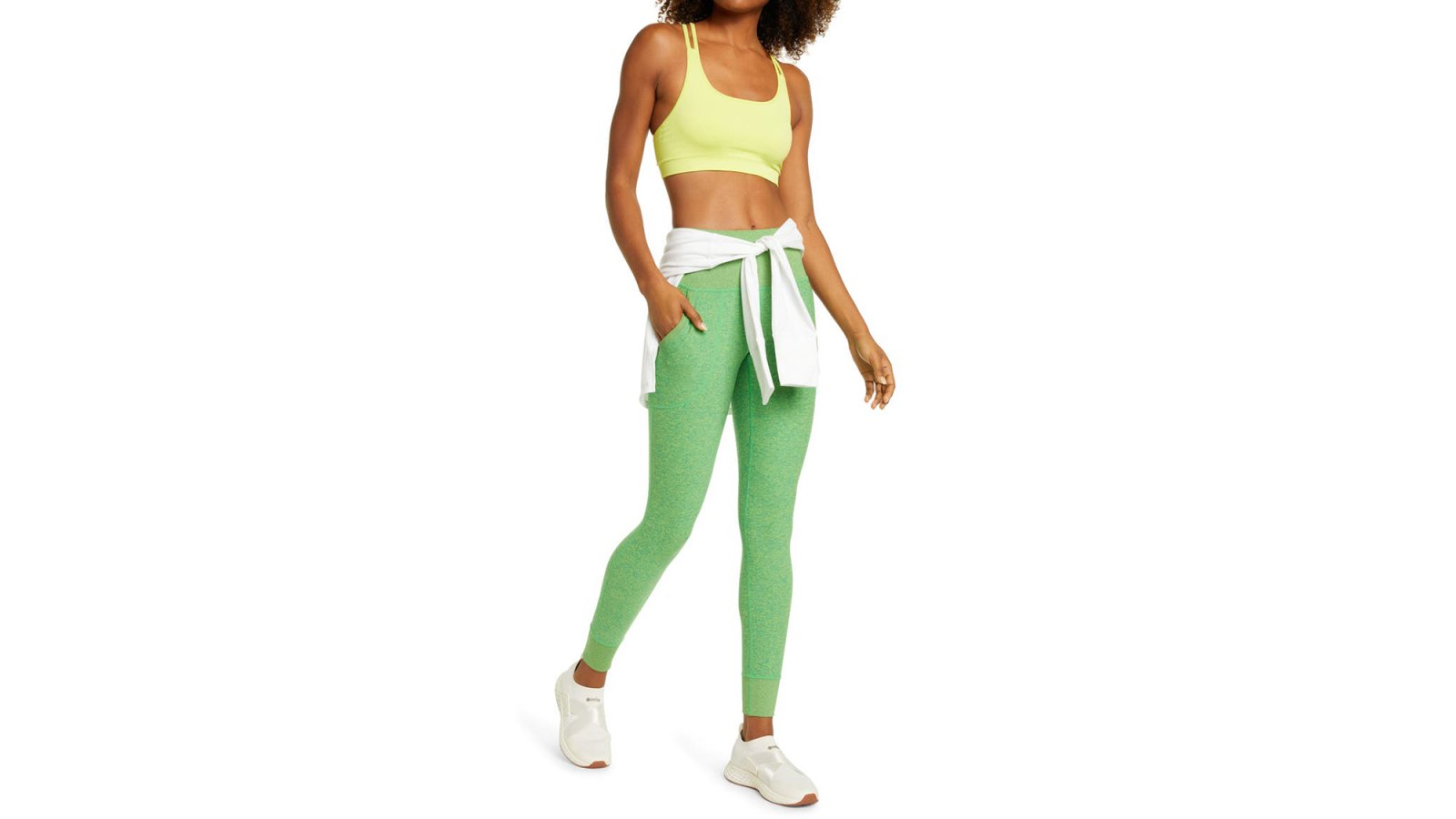 green leggings with pockets