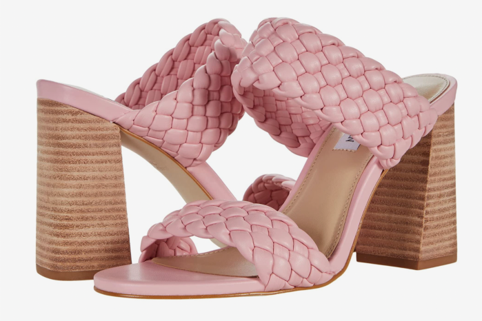 pink braided sandals