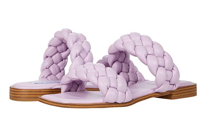 purple braided sandals