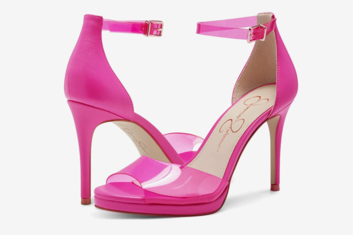 translucent pink heels