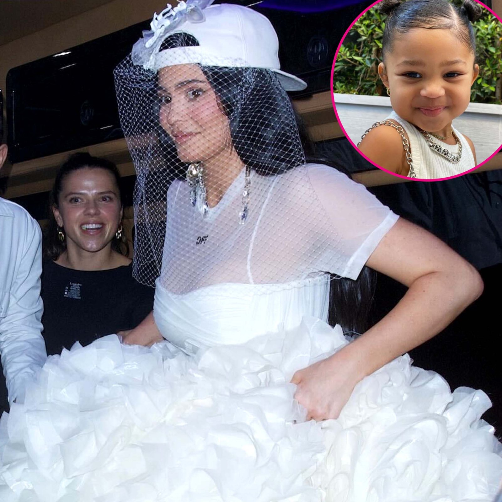 Cutest Helper Stormi Fluffs Mom Kylie Jenners Met Gala Dress