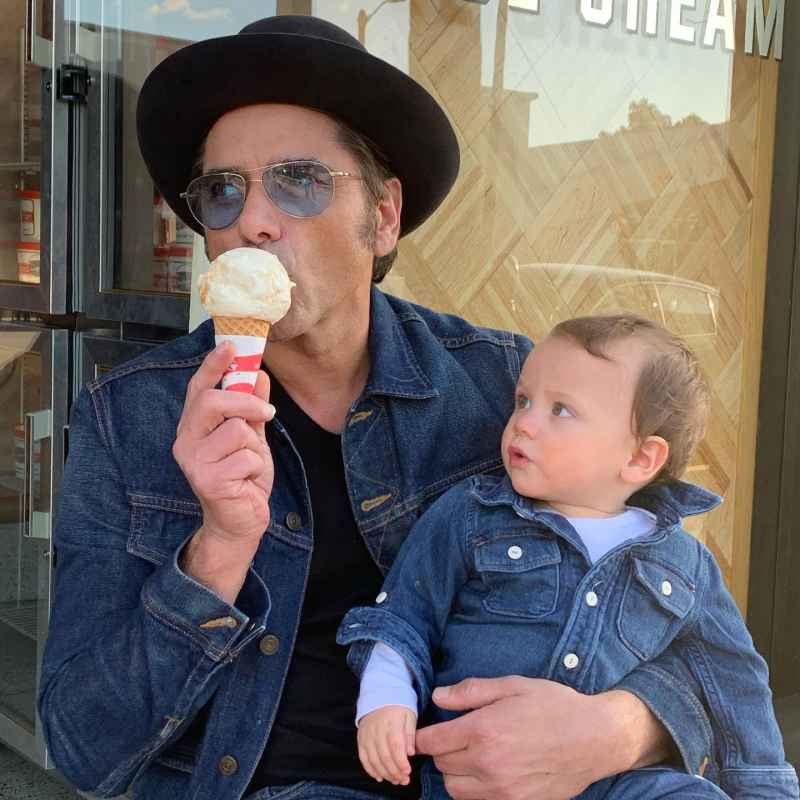 Double Denim John Stamos and Caitlin McHugh Family Album With Son Billy Through the Years