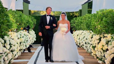 Every Kardashian Wedding Dress Ever What Kim Khloe Kourtney Kardashian Wore Say I Do