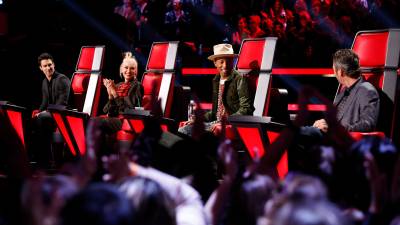 Gwen Stefani revient dans « The Voice » : regardez son annonce avec son mari Blake Shelton et John Legend