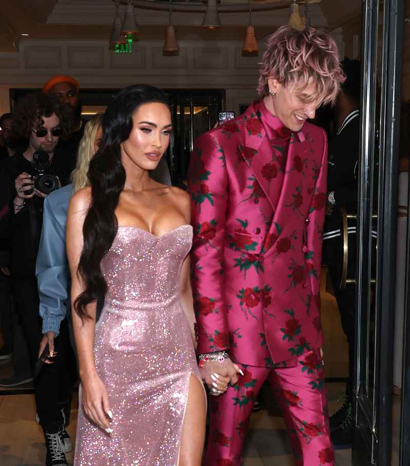 Hand in Hand Megan Fox and Fiance Machine Gun Kelly Hold Hands at Good Mourning Premiere