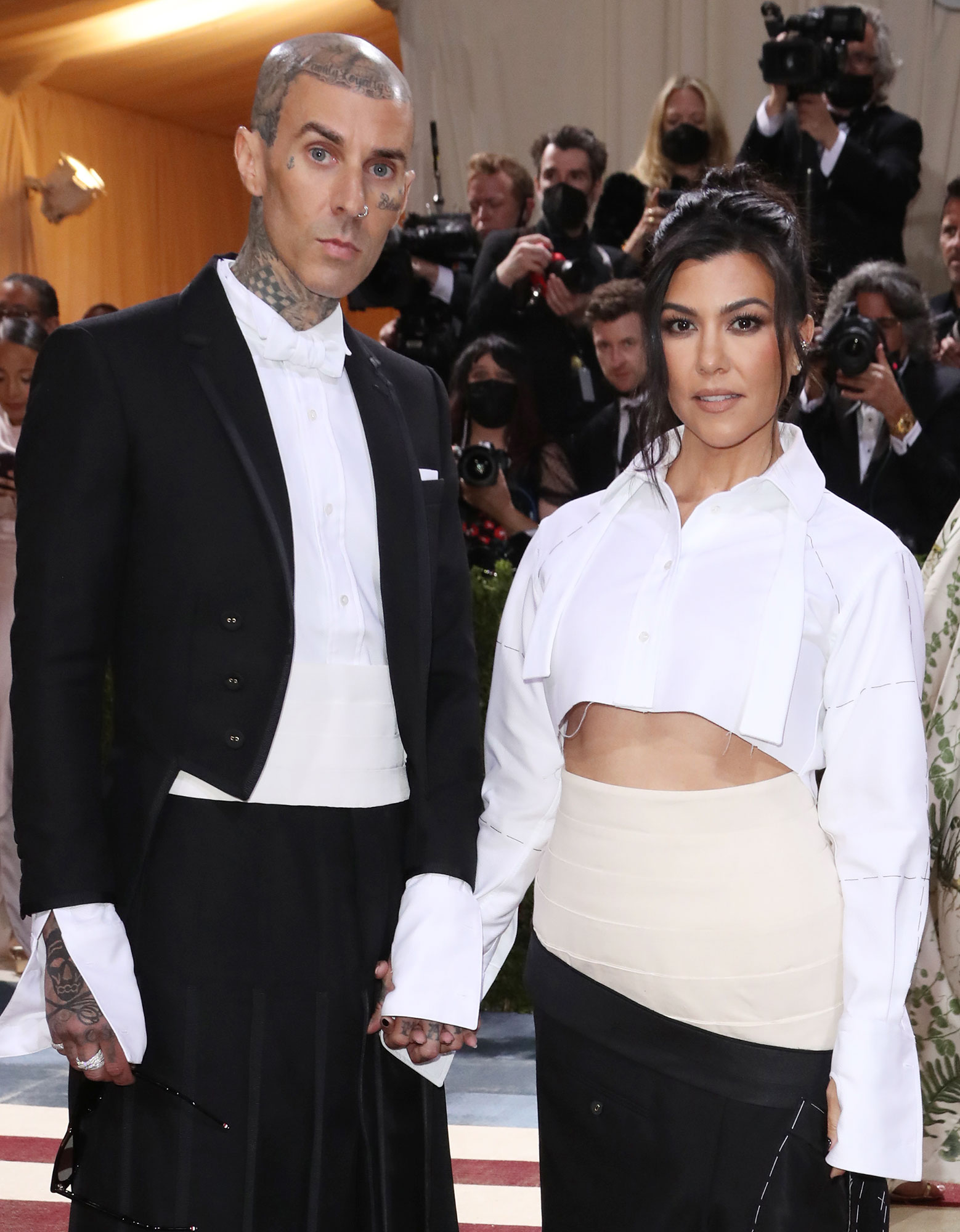 Kourtney Kardashian, Travis Barker Arrive in Italy for 3rd Wedding
