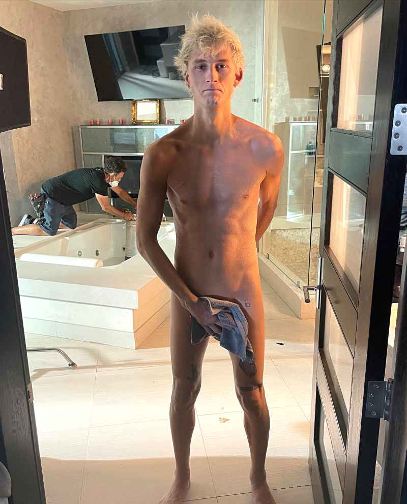 Machine Gun Kelly Goes Nude, Shares 'Good Mourning' Preparations — Including 5 Situps and '200 Blunts'