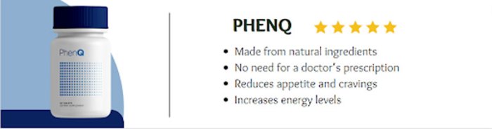 PhenQ Pilules Minceur - 60 Capsules, Action Rapide, Perte De Poids Extrême - Neuf