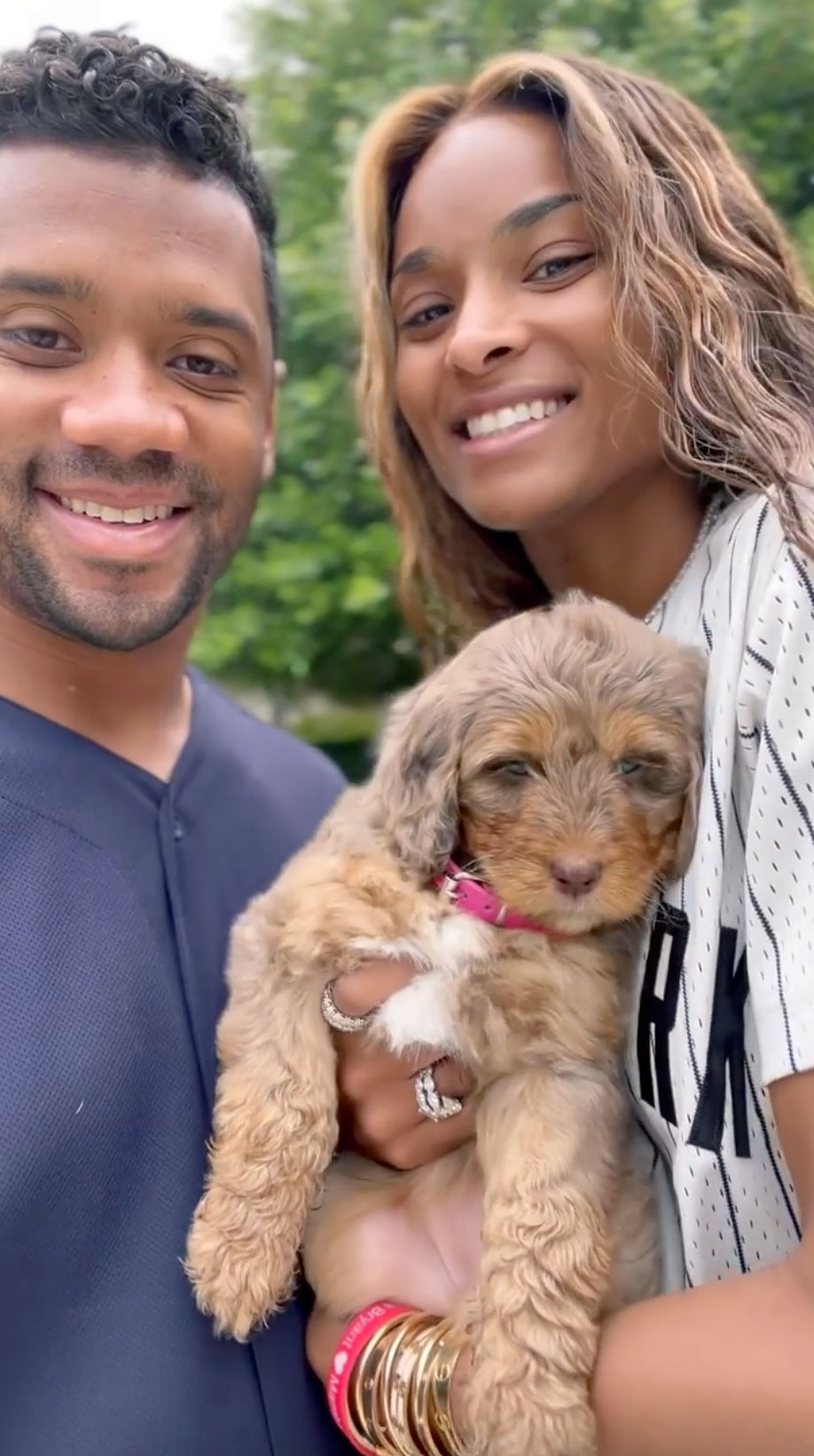 Russell Wilson and Ciara Stars and Their Pets