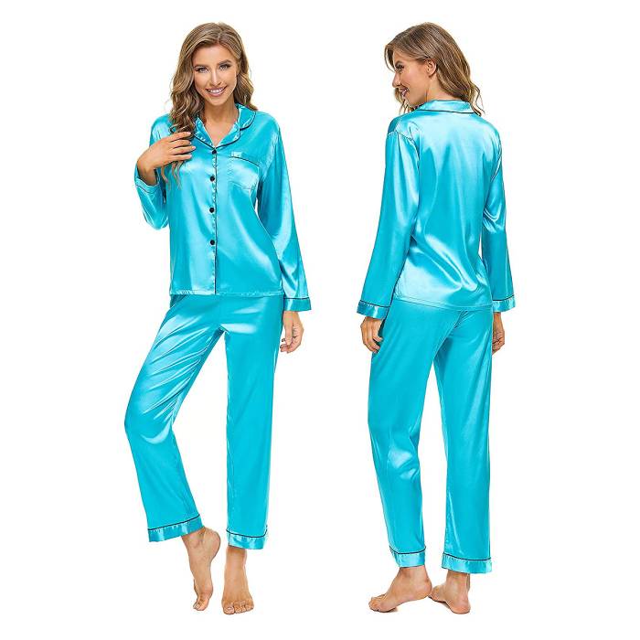 amazon-blue-satin-pajama-set