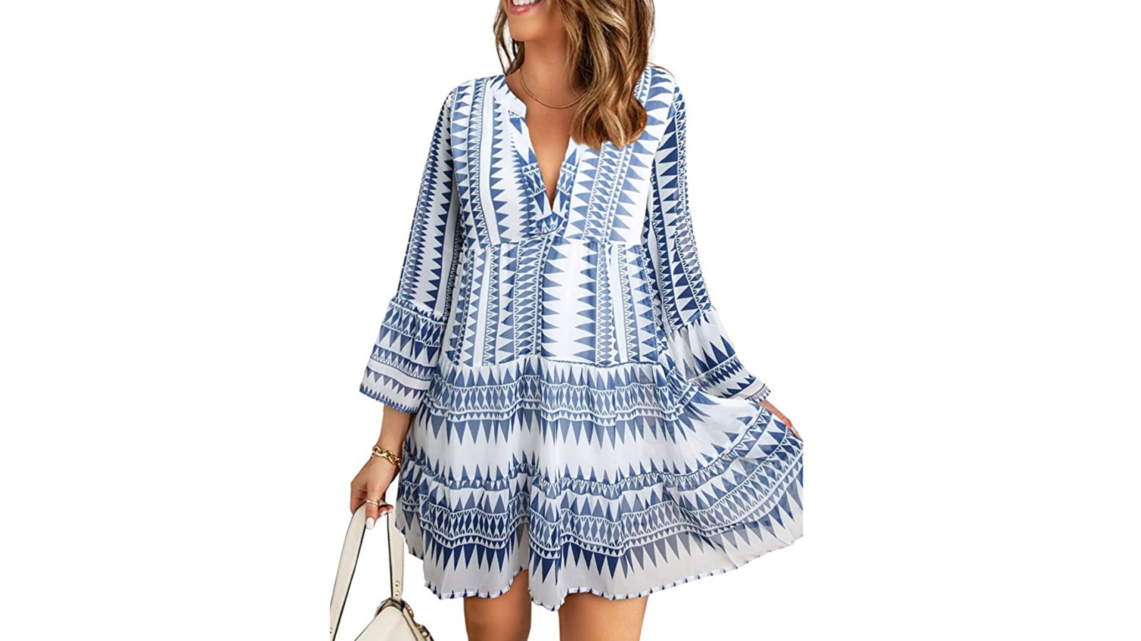 blue boho dress