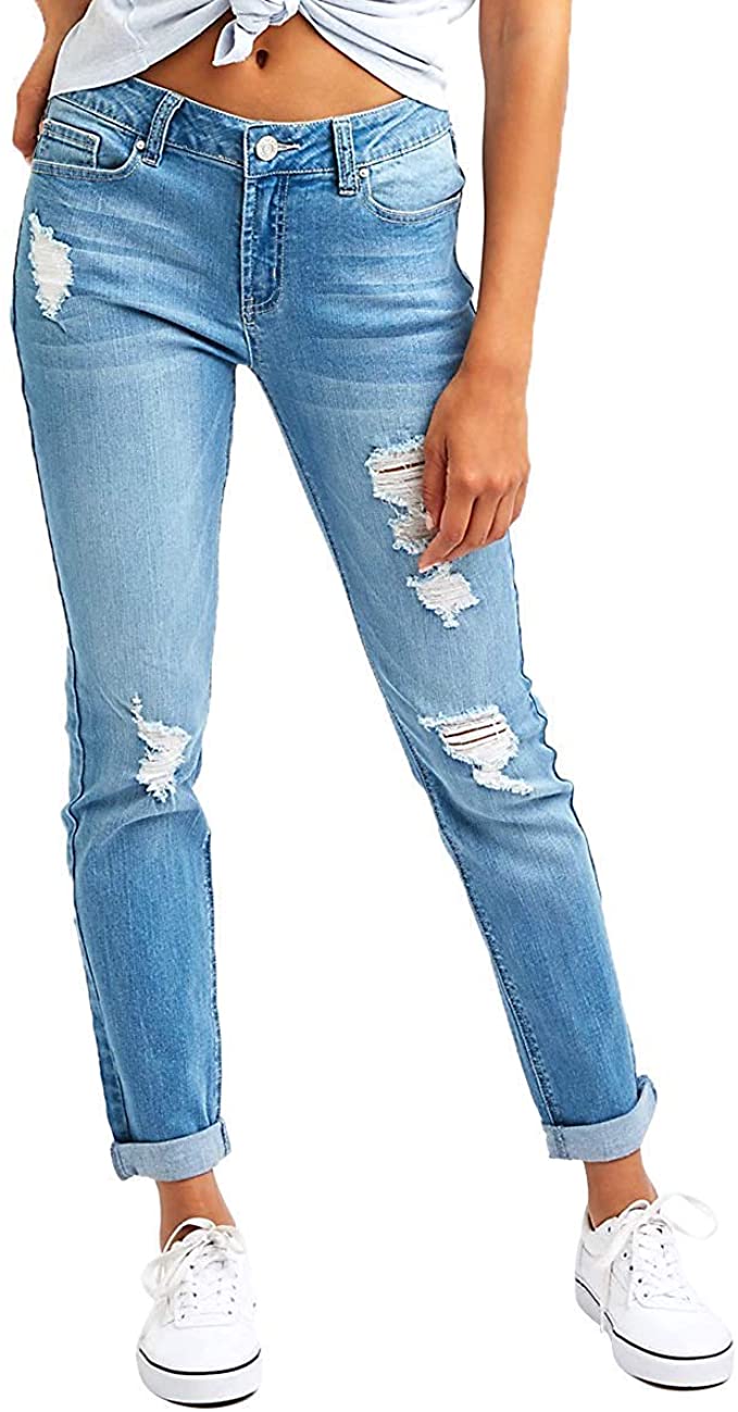ripped boyfriend jeans