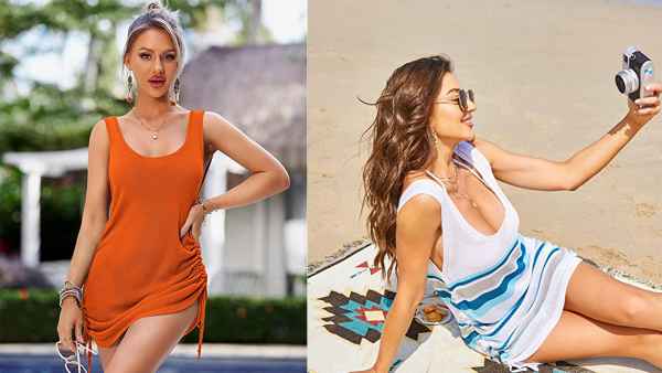 AI'MAGE Crochet Swim Cover-Up Tank Dress