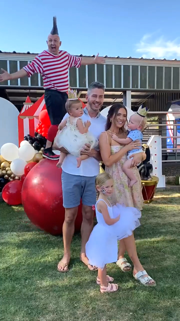 Arie Luyendyk, Jr. and Wife Lauren Burnham Throw Circus-Themed Birthday for Twins Lux and Senna's 1st Birthday: Photos