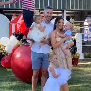 Arie Luyendyk, Jr. and Wife Lauren Burnham Throw Circus-Themed Birthday for Twins Lux and Senna's 1st Birthday: Photos