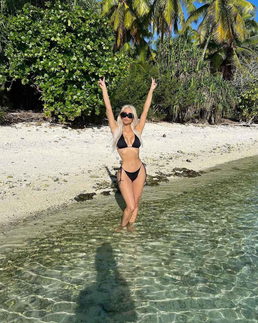 Beach Date Kim Kardashian Stuns Tropical Getaway With Pete Davidson