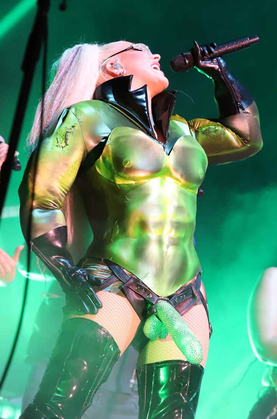 Christina Aguilera Outfit Changes at LA Pride Green