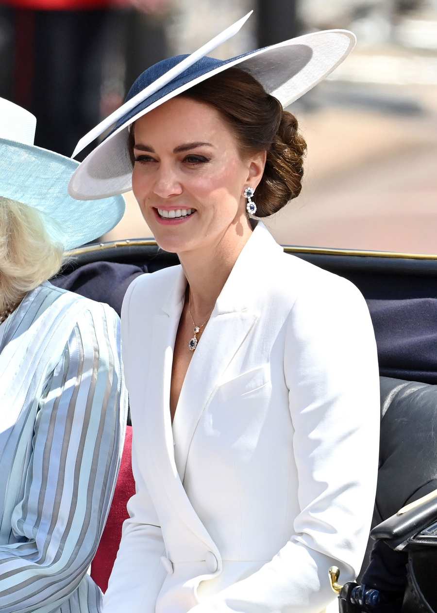 Duchess Kate Middleton Pays Homage to Princess Diana With Her Sapphire Earrings at Queen’s Trooping the Colour 3