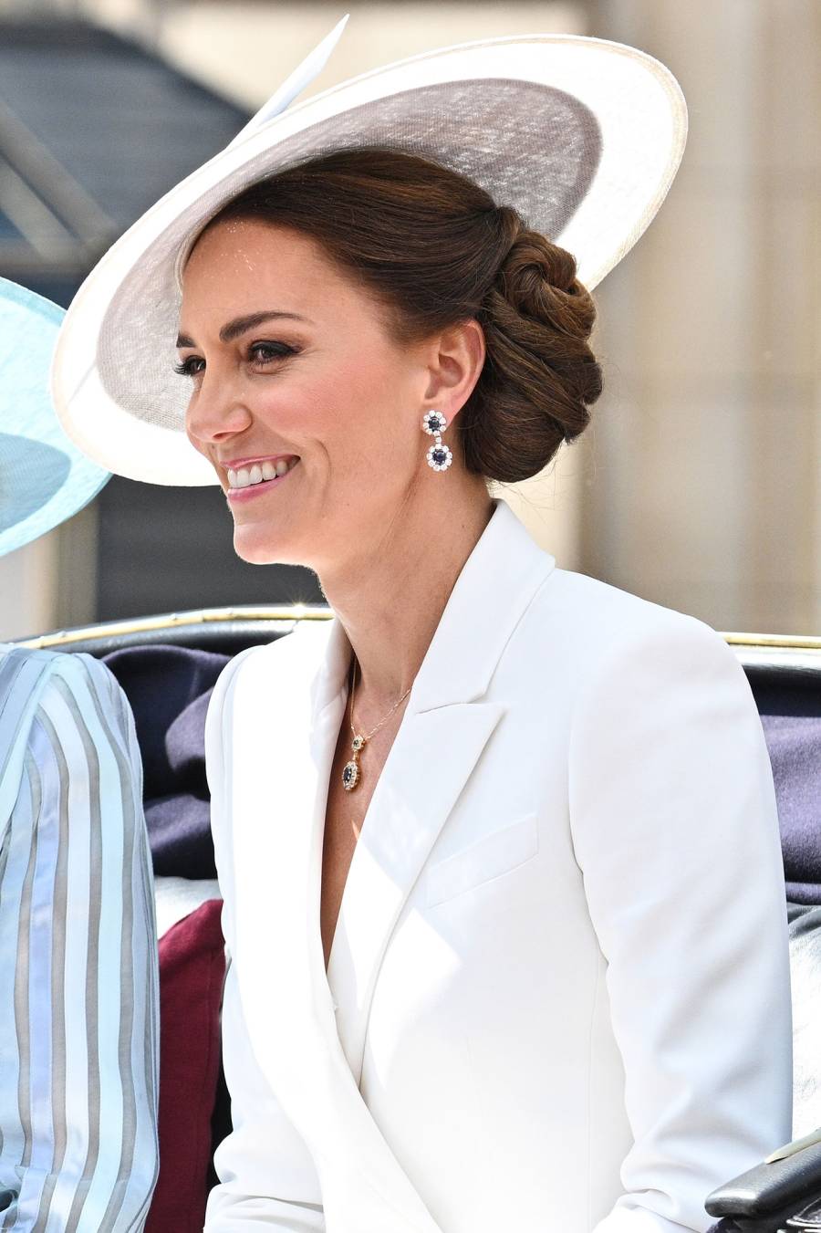 Duchess Kate Middleton Pays Homage to Princess Diana With Her Sapphire Earrings at Queen’s Trooping the Colour 4