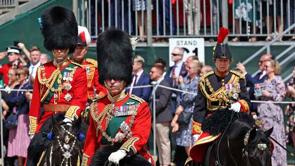 FEATURE Prince Charles Prince William Receive Historic Trooping the Colour Salute
