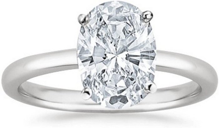 Houston Diamond District 0.5 Carat Oval Cut Solitaire Diamond Engagement Ring