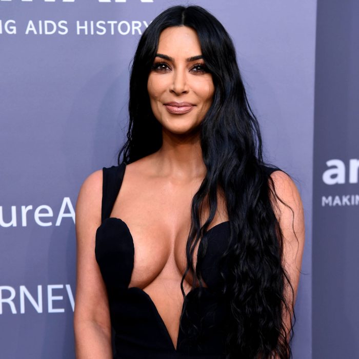 Kim Kardashian Flaunts Her Curves in a See-Through Turtleneck Dress With a Cutout at the Hip