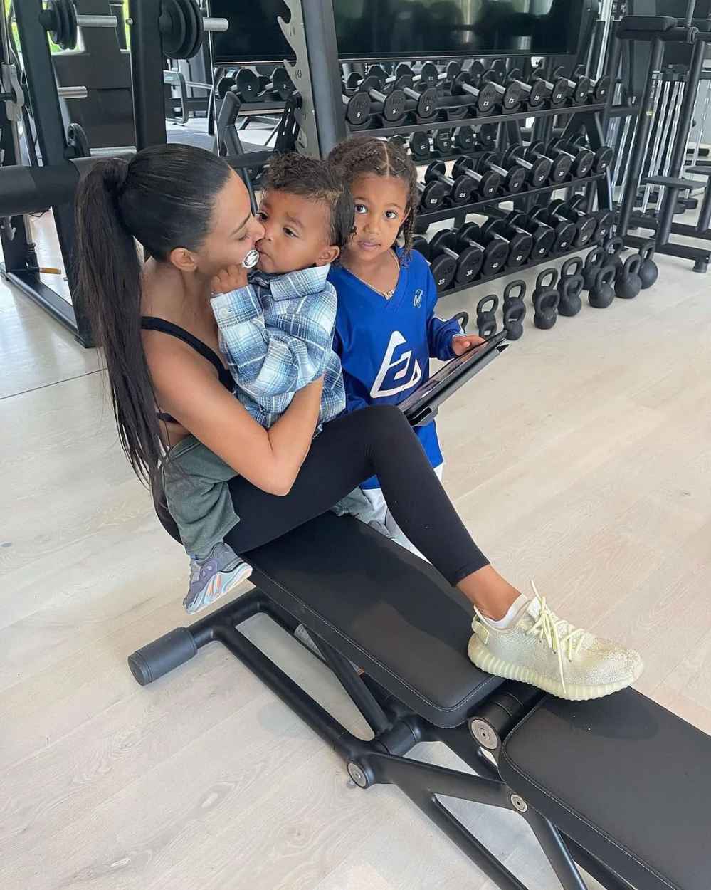 Kim Kardashian Publicly Scolds Sons Saint and Psalm for Misbehaving