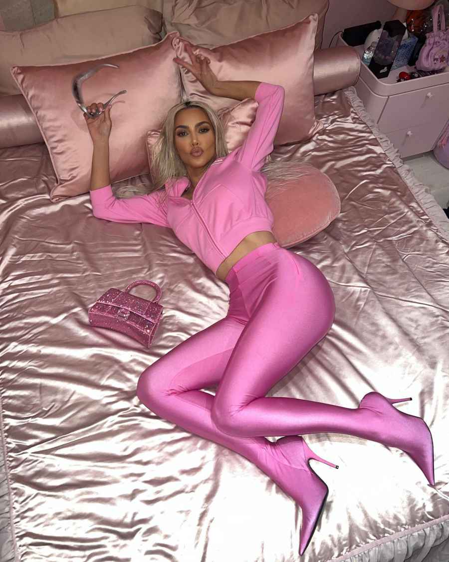 Kim Kardashian Shows Off Pink Balenciaga Look in Photos Taken by North West 1