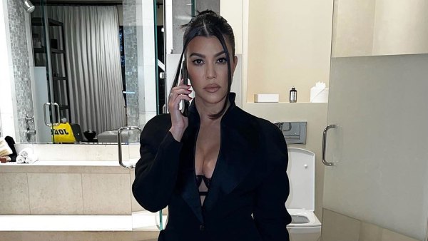 Kourtney Kardashian Says Hi This Is Mrs Barker Black Blazer