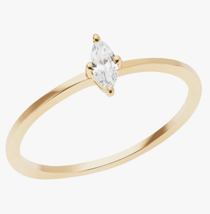 Lana Jewelry Solo Marquise Diamond Ring