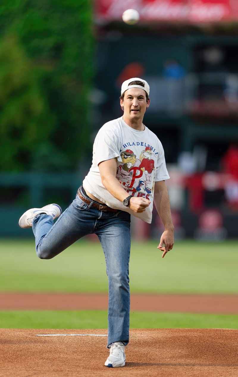 Miles Teller Threw Out First Pitch Phillies Game