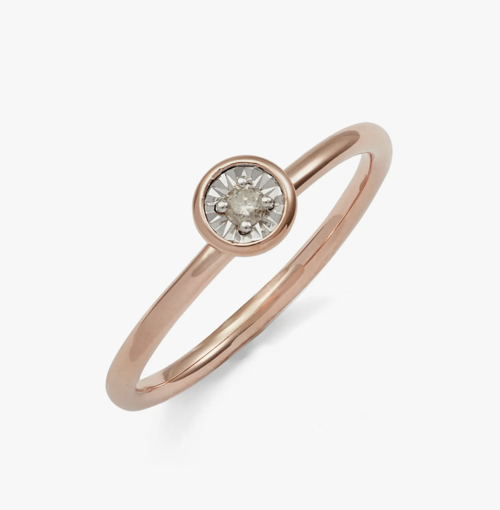 Monica Vinader Essential Diamond Ring