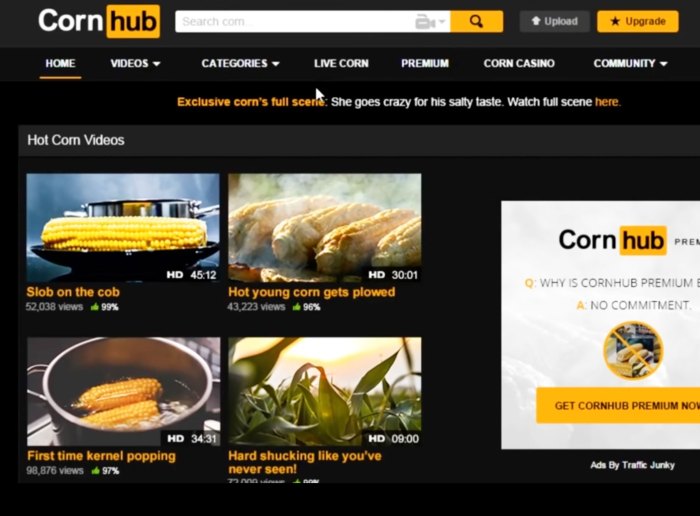 Pornhub Turns Into Cornhub for April Fools’ Joke, Posts Hot, Steamy Corn Videos 2016