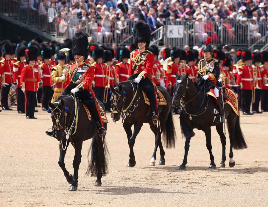 Prince Charles Prince William Receive Historic Trooping the Colour Salute 16