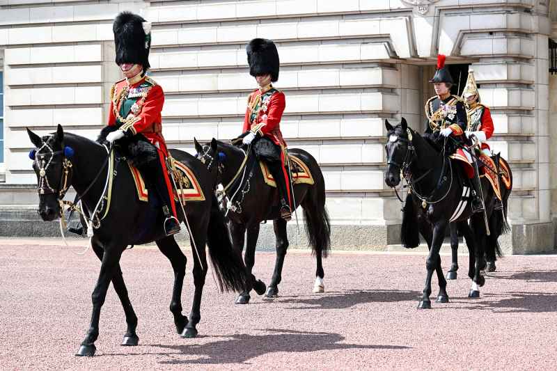 Prince Charles Prince William Receive Historic Trooping the Colour Salute 4