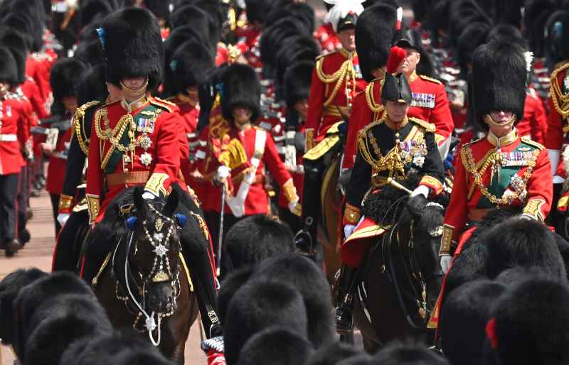 Prince Charles Prince William Receive Historic Trooping the Colour Salute 6