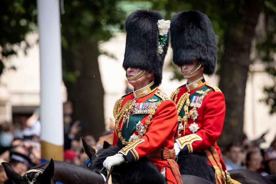 Prince Charles Prince William Receive Historic Trooping the Colour Salute 7